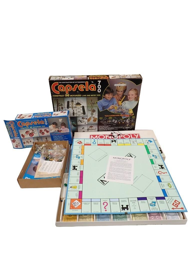 Toy Lot incl Capsela 700, Capsela 200, Monopoly: Toy Lot incl Capsela 700, Capsela 200, Monopoly Condition: unchecked for completeness, but the 700 looks pretty complete All pictures are considered part of the description and should