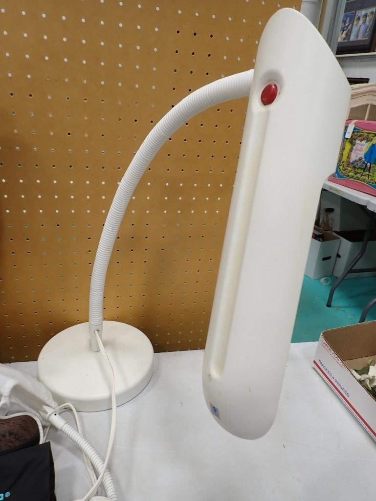 Misc. Lot including Telephone Answering Machine, Lamp, Vintage TI Calculator, Beachbody Insanity 60- - 4