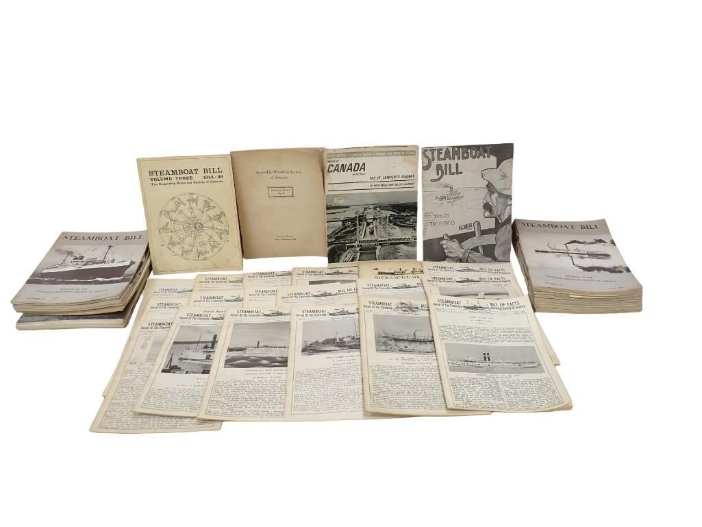 Vintage Steamboat and Steamship Magazines incl Steamboat Bill, Steamboat Journal of the Steamship,: Lot of Vintage Steamboat and Steamship Magazines incl Steamboat Bill, Steamboat Journal of the Steamship, Steamship Historical Society of America Reprint Series, etc All pictures are