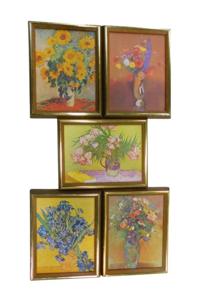 5 Framed Floral Prints Lambert Studios 1977 (1 of 4)