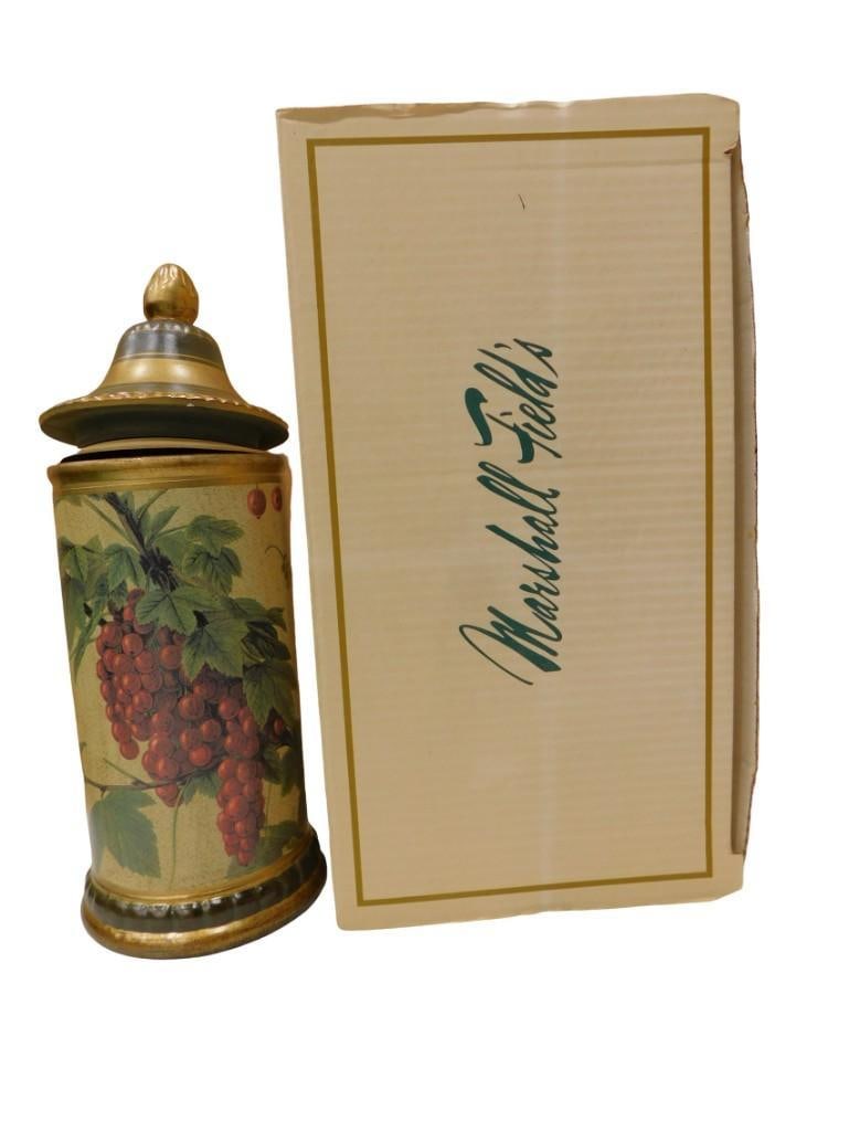 Wine Chiller Vase or Urn with Lid from Marshall Field's Made in Italy with Original Box: Wine Chiller Vase or Urn with Lid from Marshall Field's Made in Italy with Original Box All pictures are considered part of the description and should be examined carefully by bidders. Live Auct