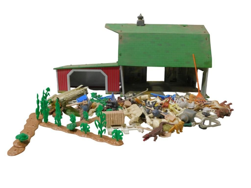 Vintage Lazy Day Farms Marx Tin Litho Toy Set - comes with everything as shown (1 of 13)