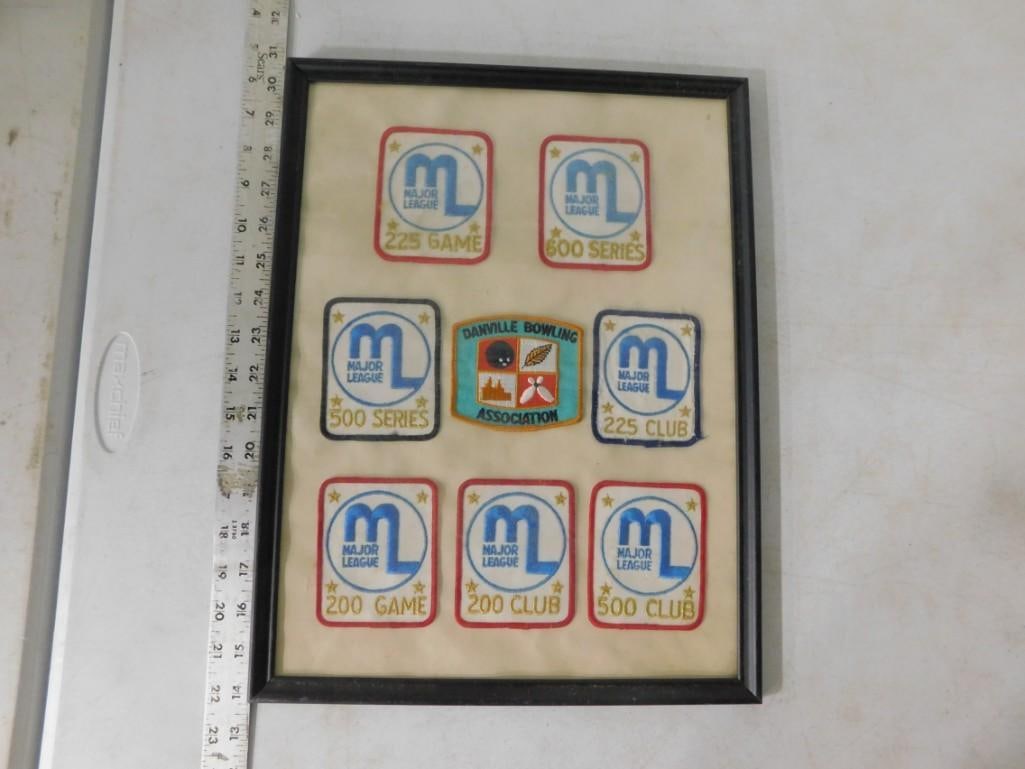 Vintage Framed Bowling Batches - Measures roughly 13x17": Vintage Framed Bowling Batches - Measures roughly 13x17" All pictures are considered part of the description and should be examined carefully by bidders. Live Auctioneers is now offering Live Ship