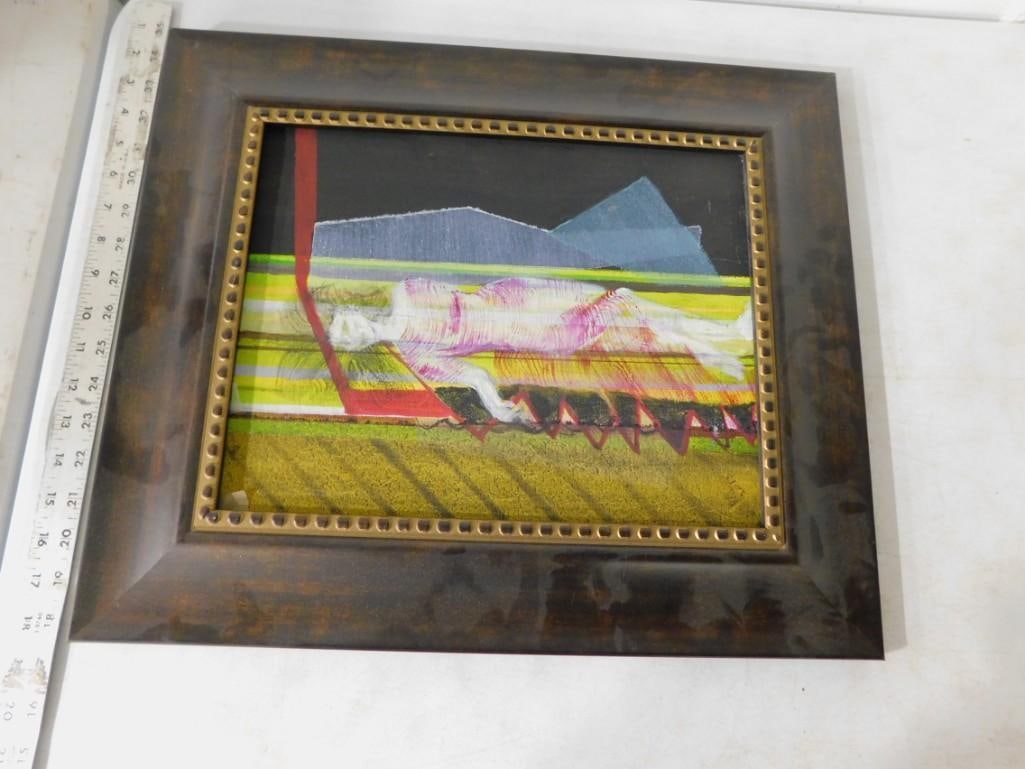 Framed Painting of Abstract Woman - Measures roughly 17x20": Framed Painting of Abstract Woman - Measures roughly 17x20" All pictures are considered part of the description and should be examined carefully by bidders. Live Auctioneers is now offering Live S