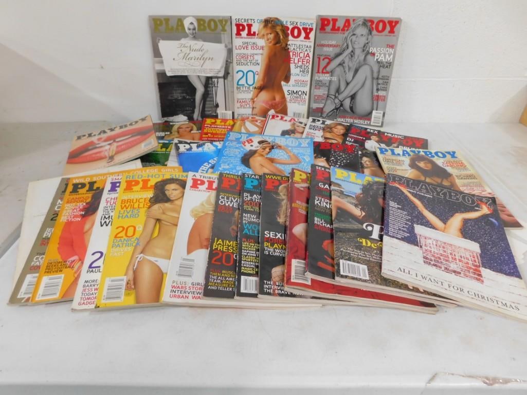 Lot of assorted Playboy Magazines: Lot of assorted Playboy Magazines All pictures are considered part of the description and should be examined carefully by bidders. Live Auctioneers is now offering Live Shipping through them. Th