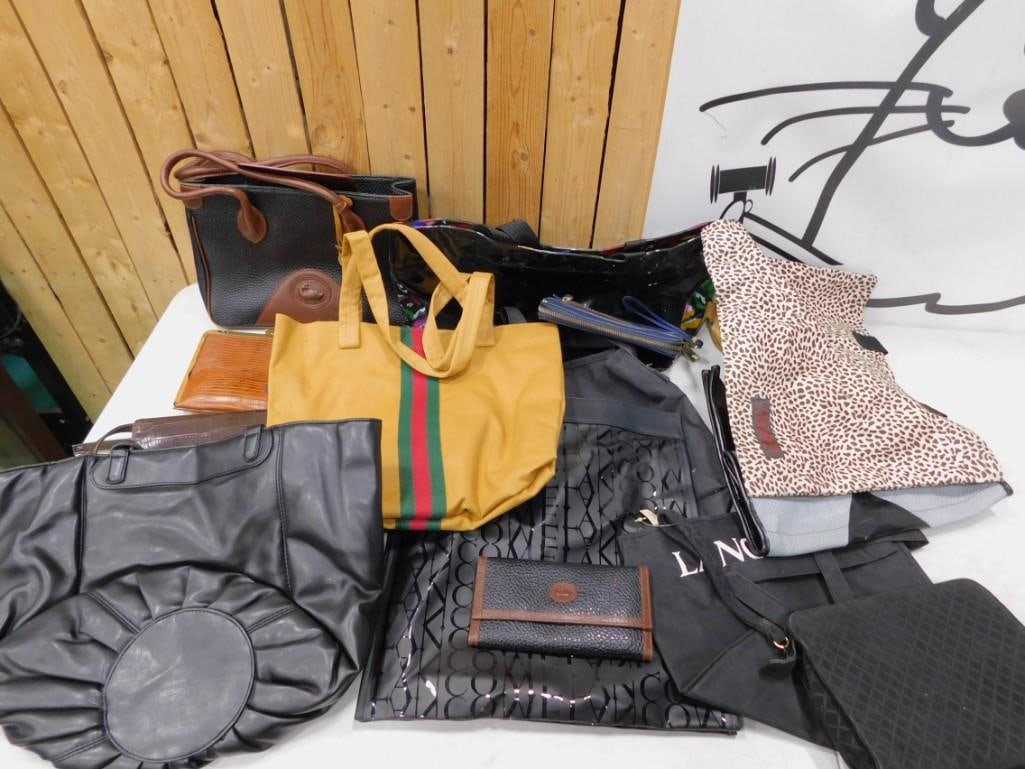 Lot of Purses, Handbags, Etc: Lot of Purses, Handbags, Etc All pictures are considered part of the description and should be examined carefully by bidders. Live Auctioneers is now offering Live Shipping through them. This is an