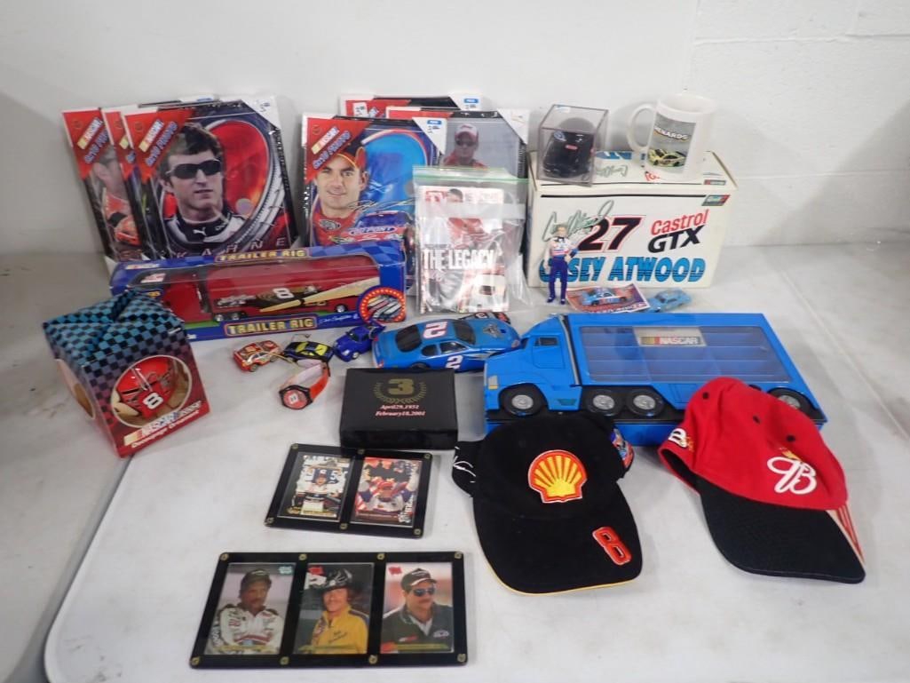 NASCAR Lot, etc. Including Hats, Cars, Cards, Mug, Swag, Dale Earnhardt Wheaties, Shell, etc (1 of 5)
