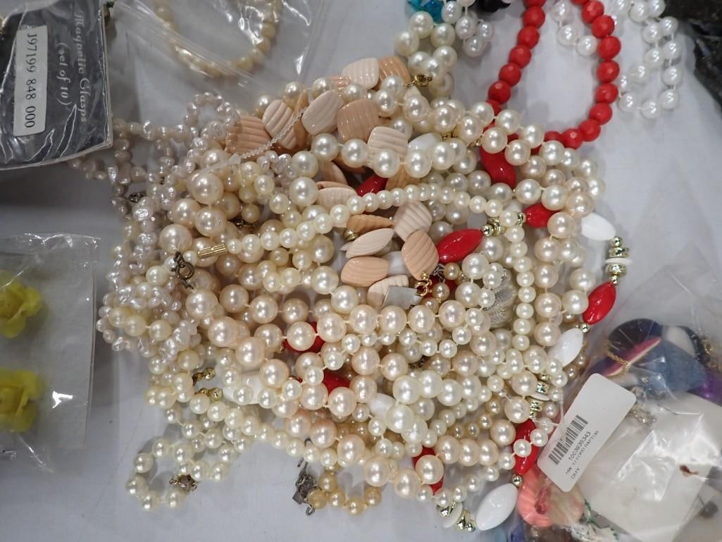 Lot of assorted Costume Jewelry, Silver Plate, Lighter, Smalls, Compacts, Chinese Coins, etc. - 16