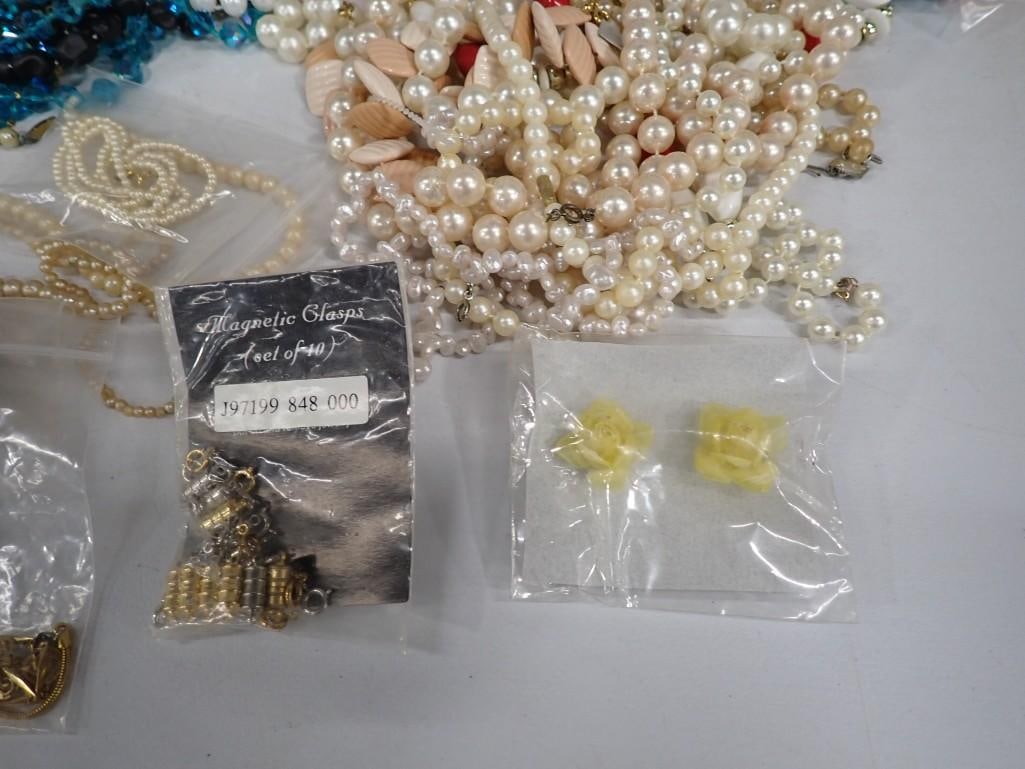 Lot of assorted Costume Jewelry, Silver Plate, Lighter, Smalls, Compacts, Chinese Coins, etc. - 17