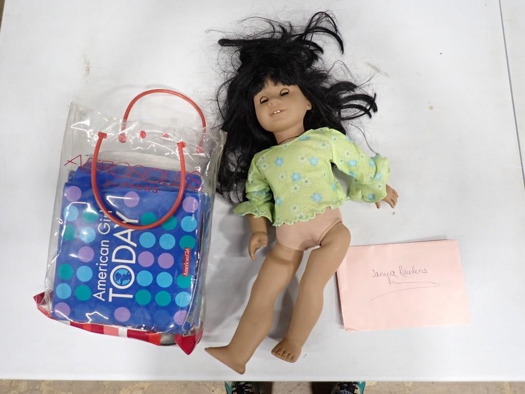 American Girl Doll and Bag: American Girl Doll and Bag All pictures are considered part of the description and should be examined carefully by bidders. Live Auctioneers is now offering Live Shipping through them. This is