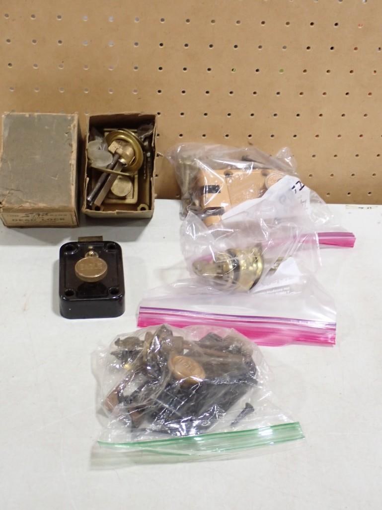 Vintage Hardware - Door Locks, Keys, Parts, etc.: Vintage Hardware - Door Locks, Keys, Parts, etc. All pictures are considered part of the description and should be examined carefully by bidders. Live Auctioneers is now offering Live Shipping