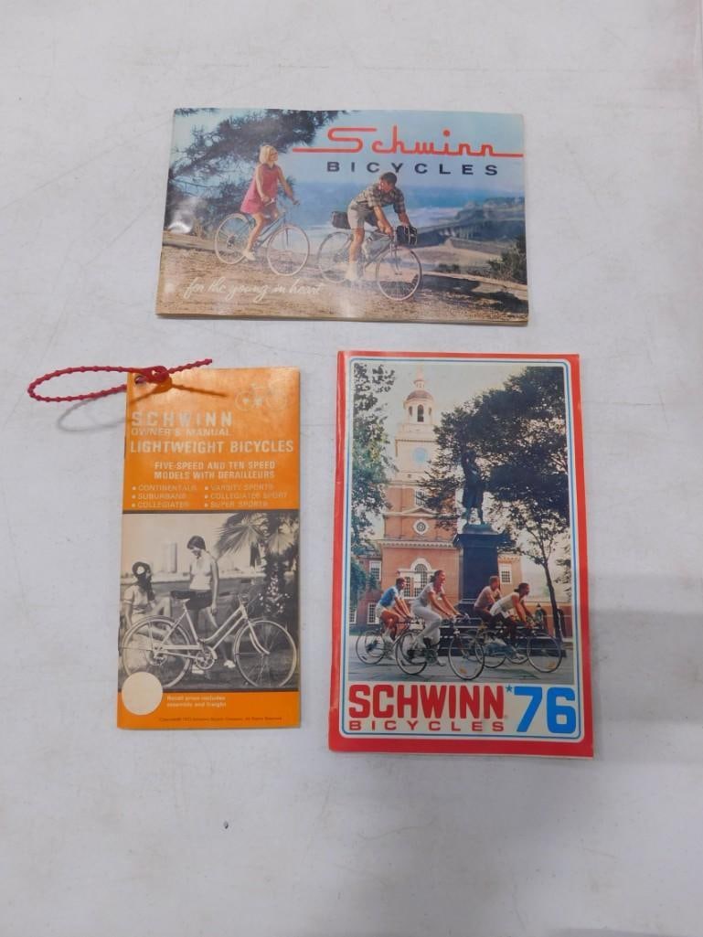 Vintage Schwinn Bicycle Catalogs / Owners Manual: Vintage Schwinn Bicycle Catalogs / Owners Manual All pictures are considered part of the description and should be examined carefully by bidders. Live Auctioneers is now offering Live Shipping