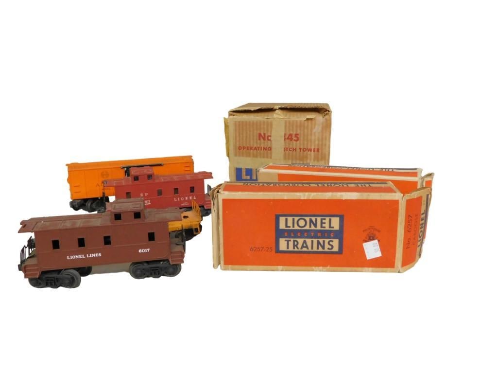 Lot of Vintage Lionel Trains including 6257, 6257-25, 63132, 6017, some with boxes (1 of 5)