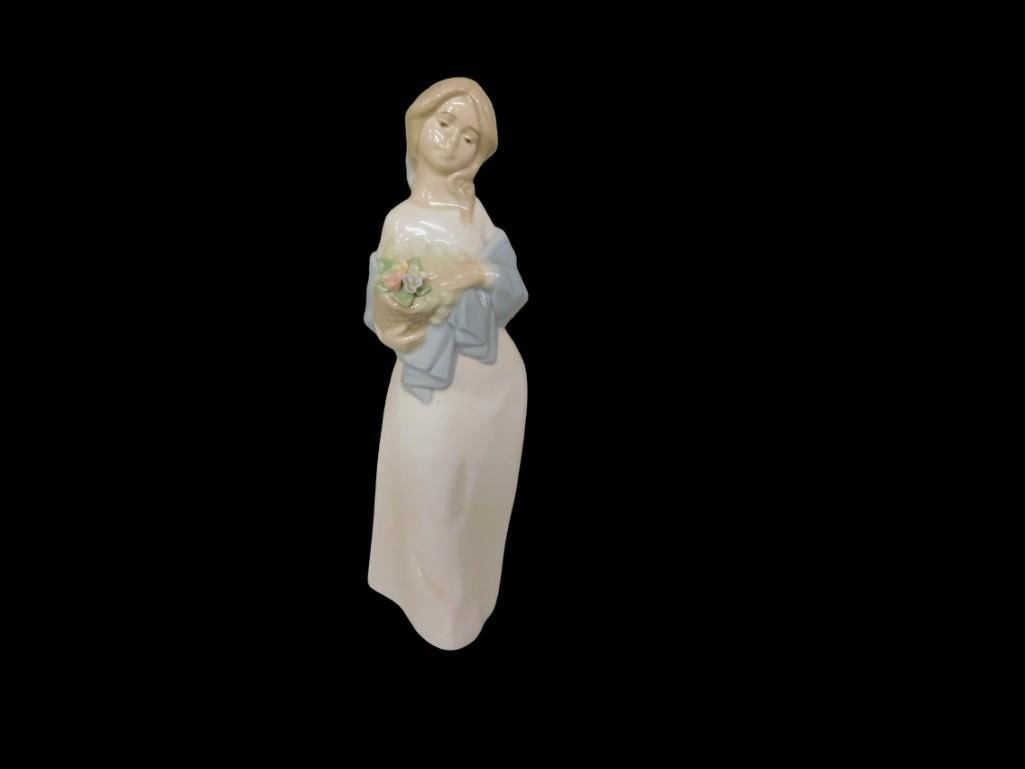 Nadal Girl with Flowers Porcelain Figurine (1 of 5)