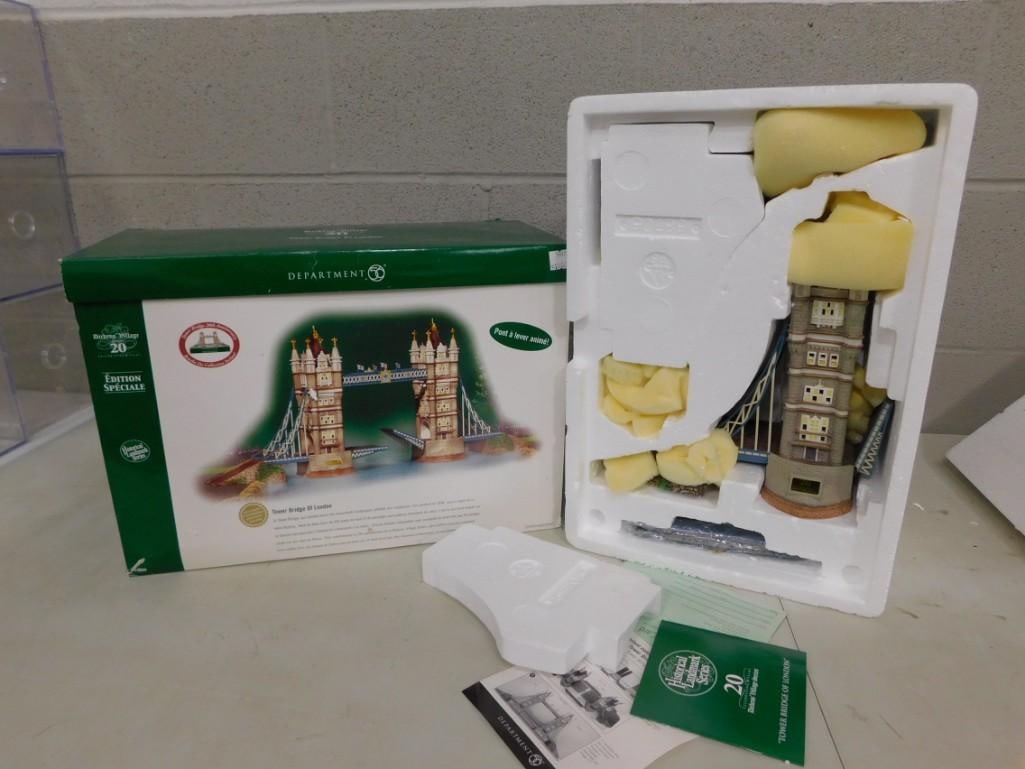 Dept 56 Historic Landmark Series Tower Bridge of London in Original Box Christmas Village Bridge (1 of 4)