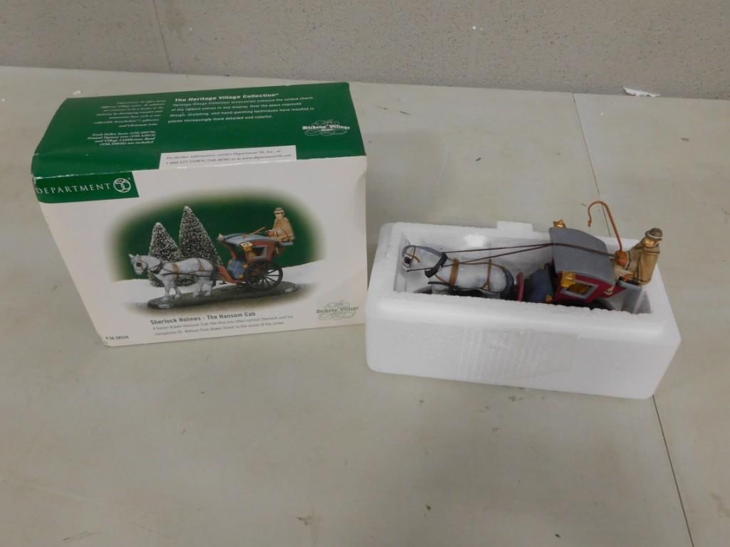 Dept 56 Sherlock Holmes The Handsome Cab Dickens Village Series Christmas Village Accessory (1 of 3)