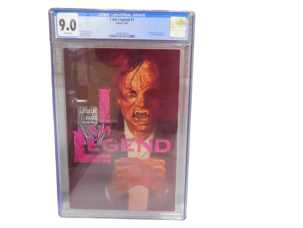 I Am Legend #1 Comic Book CGC Graded 9.0 White Pages Eclipse, 1991 (1 of 8)
