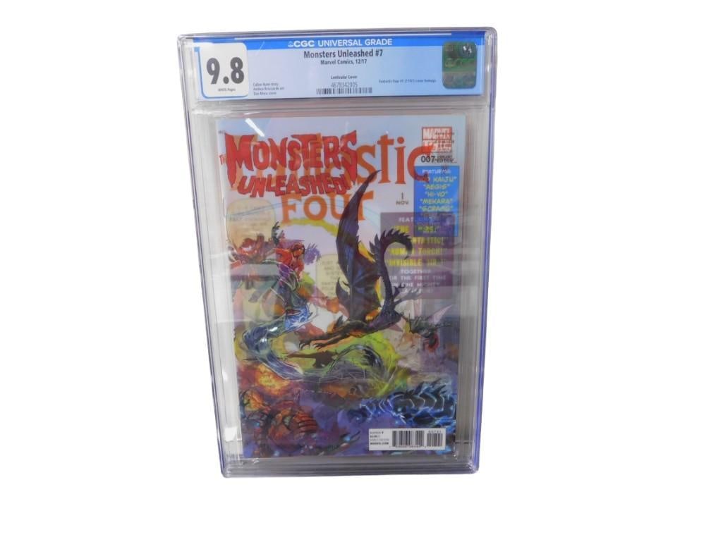 Monsters Unleashed #7 Lenticular Cover CGC Graded 9.8 White Pages Comic Book Marvel Comics 12/17 (1 of 13)