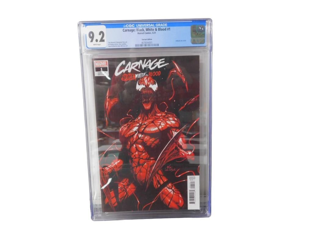 Carnage: Black, White & Blood #1 Variant Edition CGC Graded 9.2 White Pages Marvel Comics 5/21 (1 of 8)