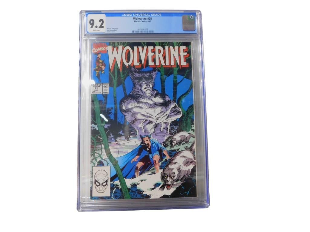 Wolverine #25 CGC Graded 9.2 White Pages Comic Book Marvel Comics 6/90 (1 of 9)