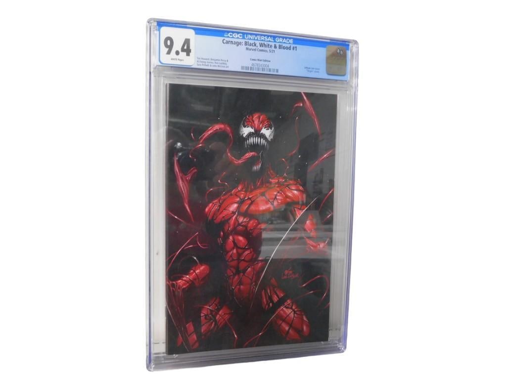 Carnage: Black, White & Blood #1 Comic Mint Edition CGC Graded 9.4 White Pages Marvel Comics 5/21 (1 of 9)