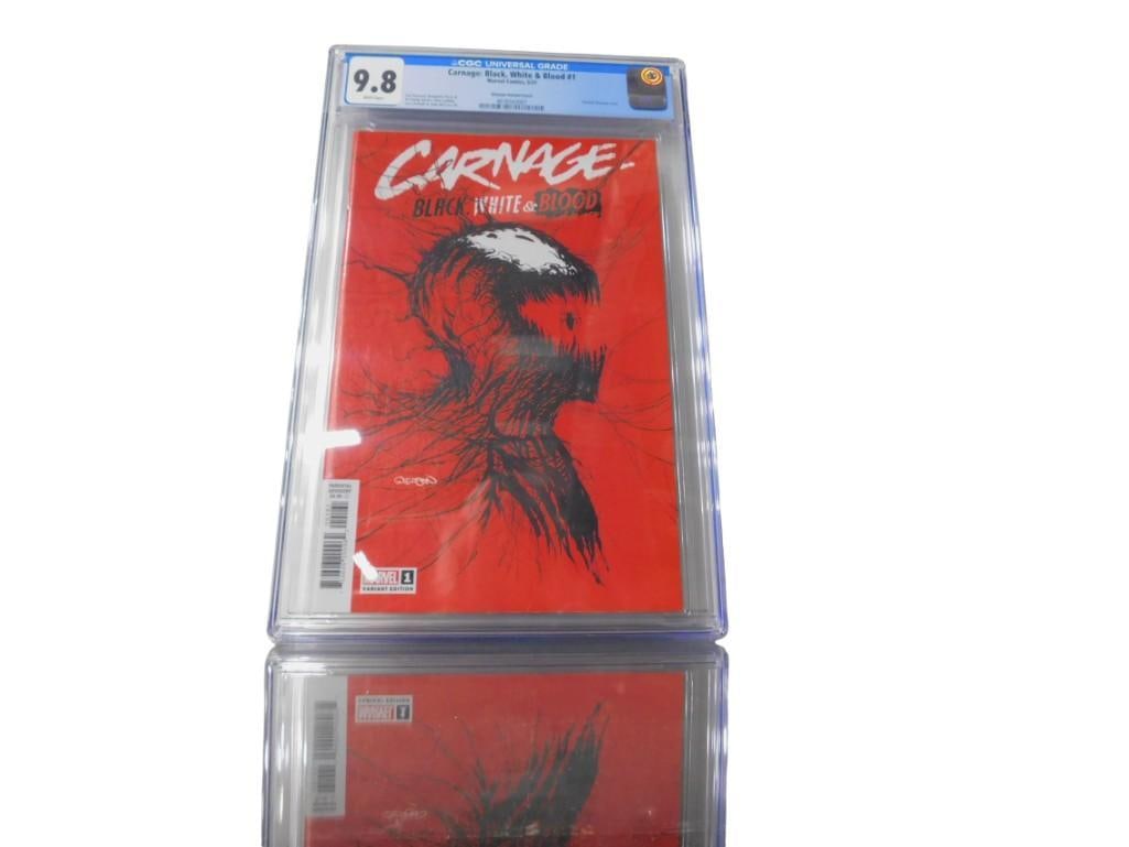Carnage: Black, White & Blook #1 Gleason Variant Cover CGC Graded 9.8 White Pages Marvel Comics 5/21 (1 of 10)