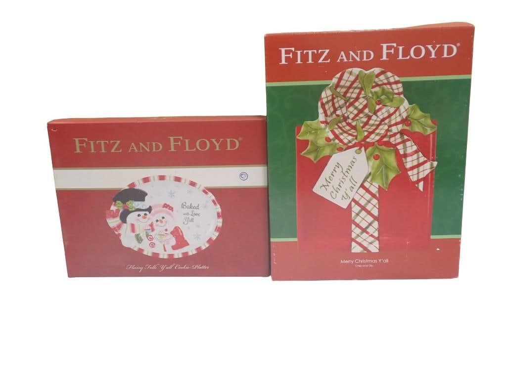 2 Fitz and Floyd Christmas Serving Items: 2 Fitz and Floyd Christmas Serving Items All pictures are considered part of the description and should be examined carefully by bidders. Live Auctioneers is now offering Live Shipping through them.