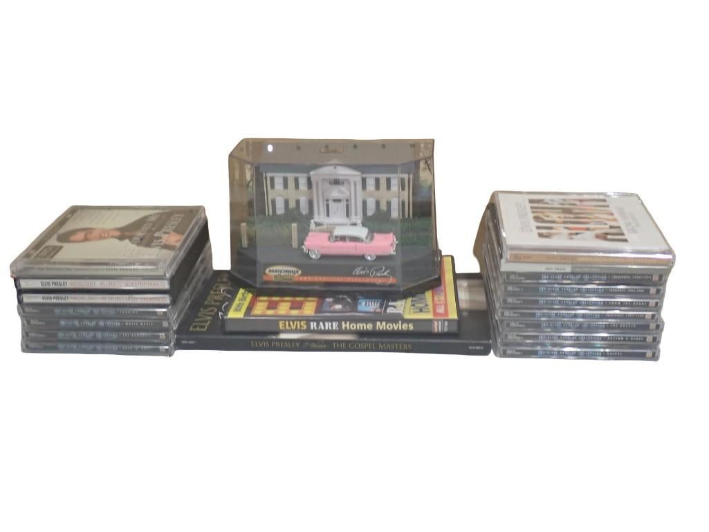 Elvis Presley Lot including DVD, CDs, Matchbox 1955 Pink Cadillac Fleetwood (1 of 6)