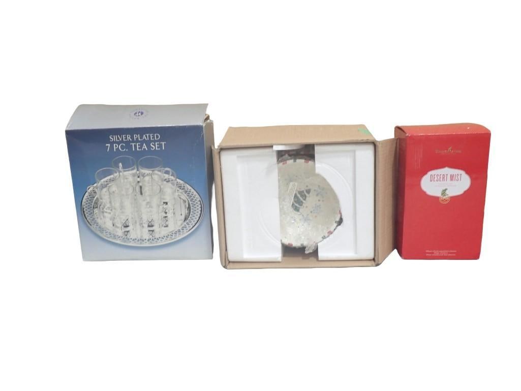7 Piece Silver Plated Tea Set, Young Living Desert Mist Ultrasonic Diffuser, Ceramic Christmas (1 of 10)