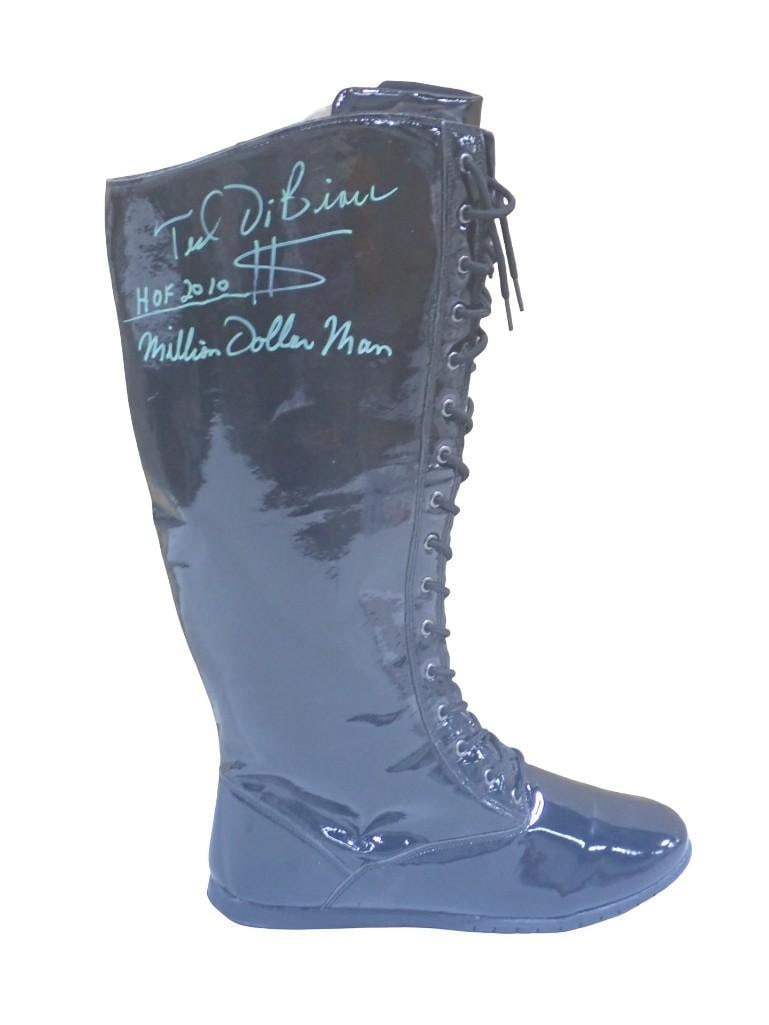 Wrestling Boot Signed Ted DiBiase Million Dollar Man HOF 2010 No COA (1 of 6)