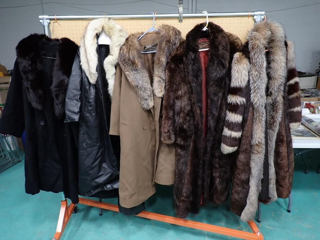 Lot of Fancy Women's Winter Coats including Leather and Fur (1 of 20)