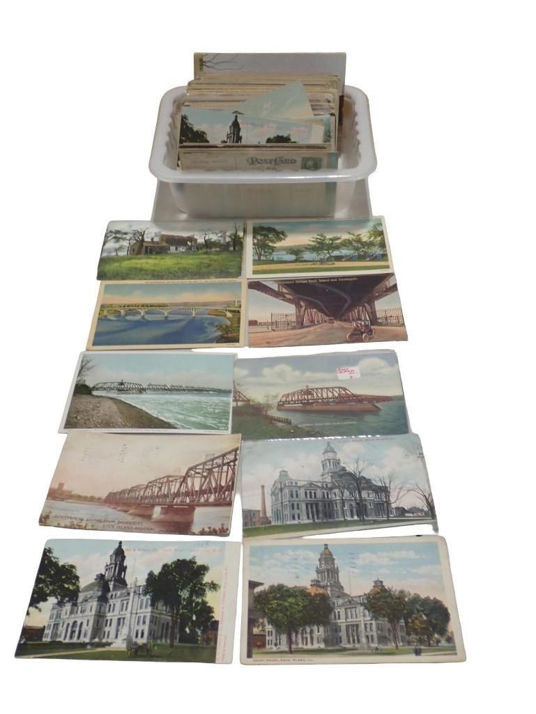 Post Card Lot of over 200 - primarily Rock Island Illinois, Includes Linen, Real Photo and Armom Rec (1 of 10)