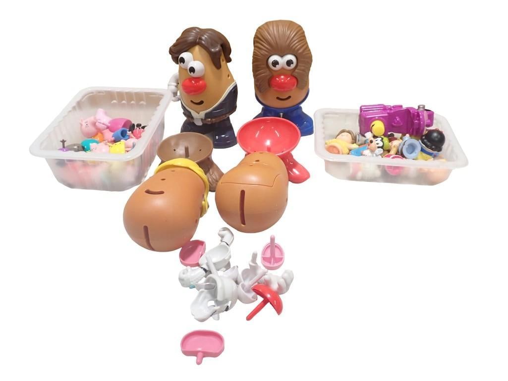 Toy Lot including Mr. Potato Head w/ Star Wars Pieces, Pepe Pig and Little People with Bicycle (1 of 8)