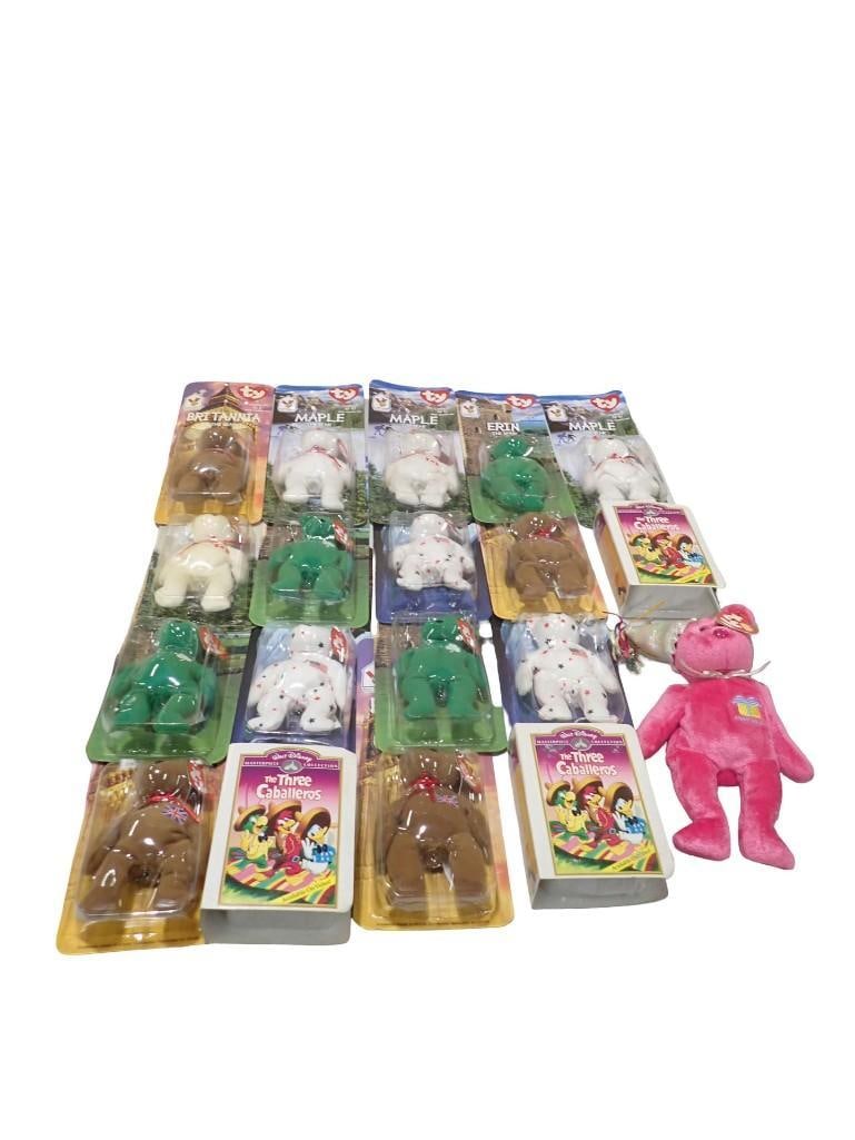 Large Lot of Beanie Babies - Mostly In package McDonald's, plus Walt Disney Three Caballeros (1 of 7)