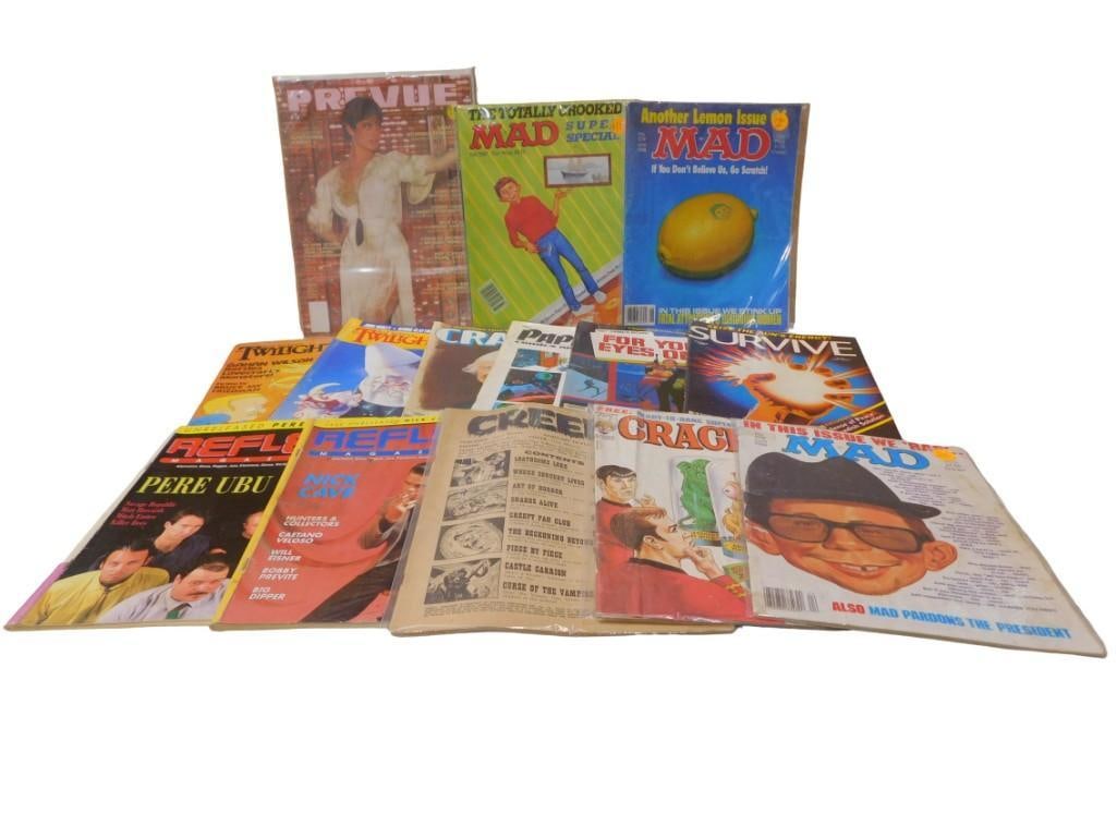 Lot of Mad Magazines, Prevue, Cracked, Survive, Etc (1 of 6)