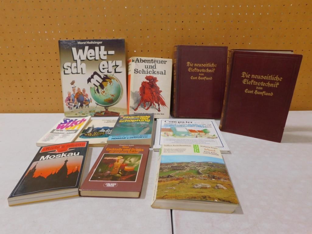 Lot of German Gooks incl Welt-Schmerz, Die Neuzeitliche Elektrotechnik von Curt Hanfland (1 of 8)