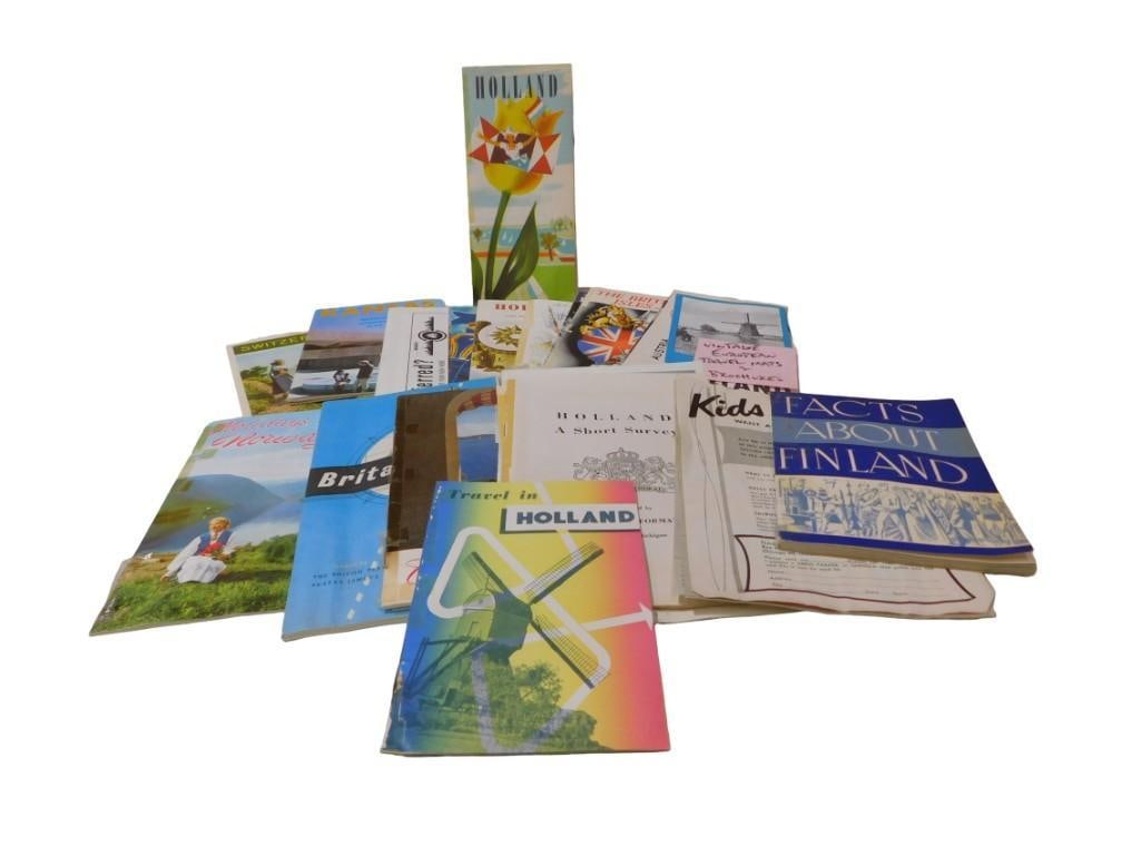 Lot of Vintage Ephemera incl Vintage European Travel Maps and Brochures, Booklets, Etc: Lot of Vintage Ephemera incl Vintage European Travel Maps and Brochures, Booklets, Etc All pictures are considered part of the description and should be examined carefully by bidders. Live Auctionee