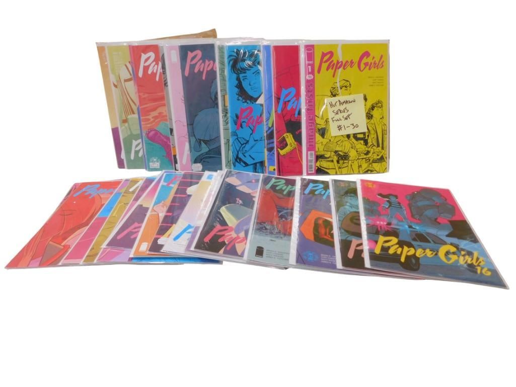 Paper Girls Comic Books Hit Amazon Series Full Set 1-30: Set of Paper Girls Comic Books Hit Amazon Series Full Set 1-30 All pictures are considered part of the description and should be examined carefully by bidders. Live Auctioneers is now offering Live