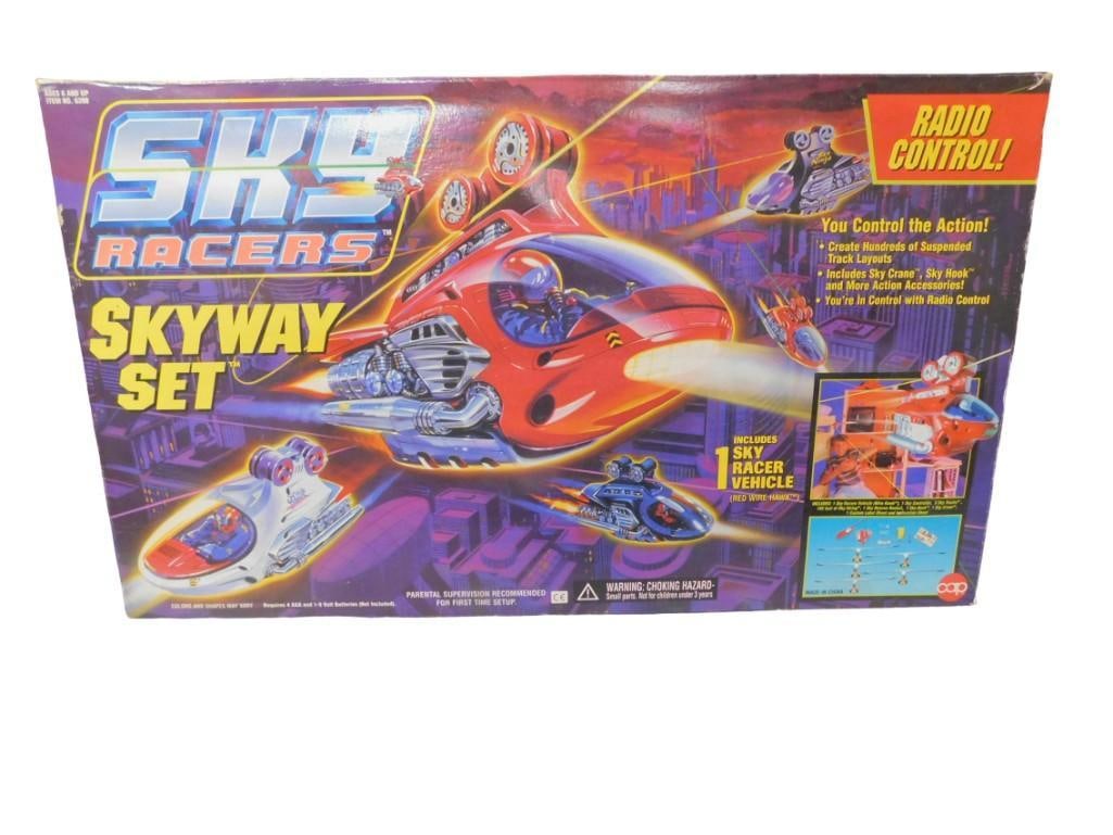 Cap Toys Sky Racers Skyway Set - comes with everything as shown: Cap Toys Sky Racers Skyway Set - comes with everything as shown All pictures are considered part of the description and should be examined carefully by bidders. Live Auctioneers is now offering Live S