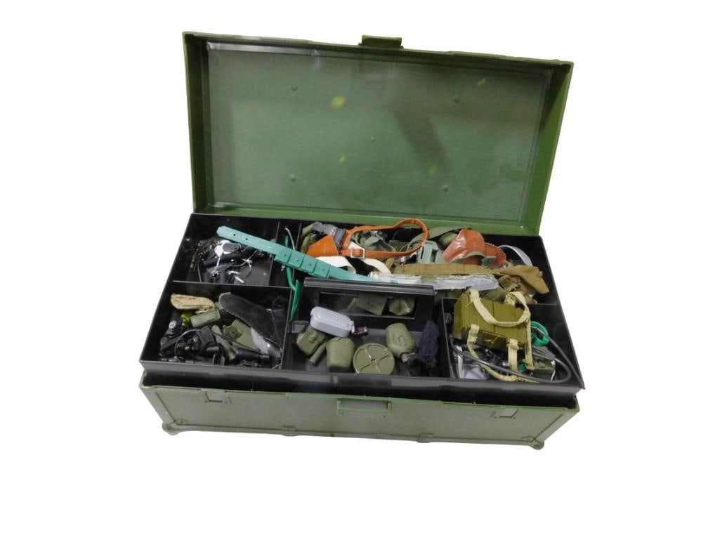 Vintage GI Joe Footlocker Storage Box full of Accessories (1 of 7)