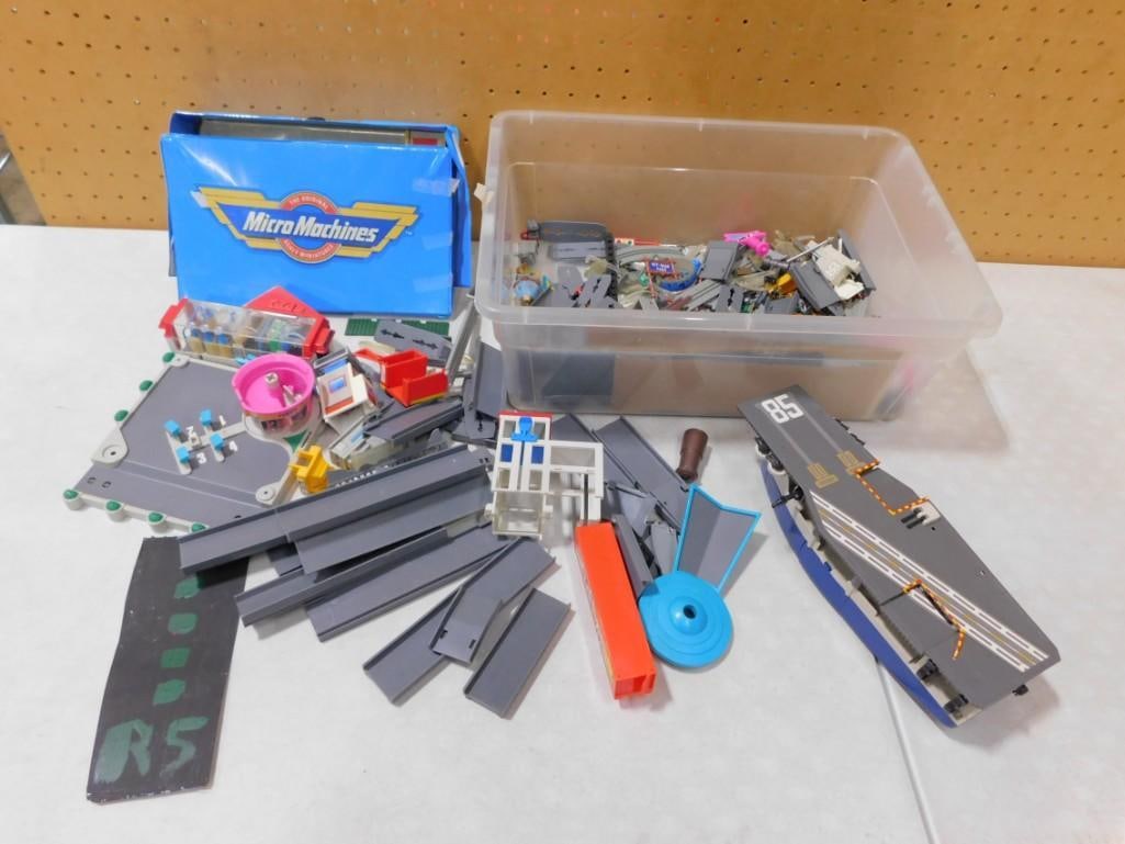 Micro Machines Lot including Track, Accessories, etc: Micro Machines Lot including Track, Accessories, etc All pictures are considered part of the description and should be examined carefully by bidders. Live Auctioneers is now offering Live Shipping thr