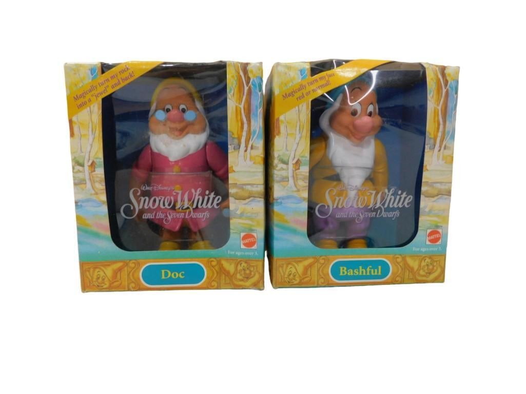 Mattel Walt Disney's Snow White and the Seven Dwarfs Doc and Bashful: Mattel Walt Disney's Snow White and the Seven Dwarfs Doc and Bashful All pictures are considered part of the description and should be examined carefully by bidders. Live Auctioneers is now offeri