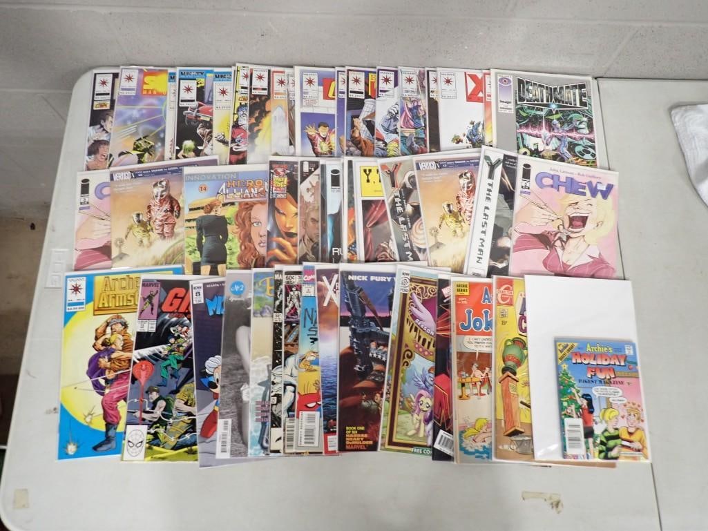 Comic Books including GI Joe, Archie, Nick Fury, Chew, Deathmate, Vertigo, Mighty Mouse, ROM, etc (1 of 5)