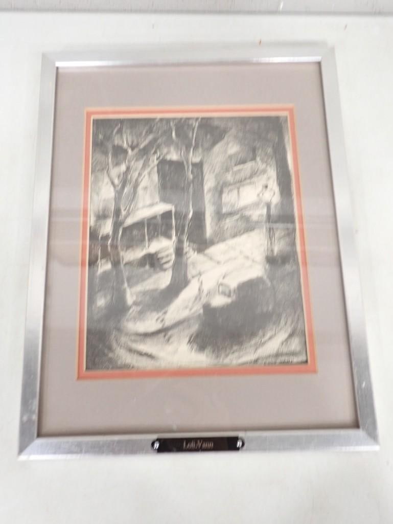 Framed Loli Vann Print - Measures roughly 11x15": Framed Loli Vann Print - Measures roughly 11x15" All pictures are considered part of the description and should be examined carefully by bidders. Live Auctioneers is now offering Live Shipping thr