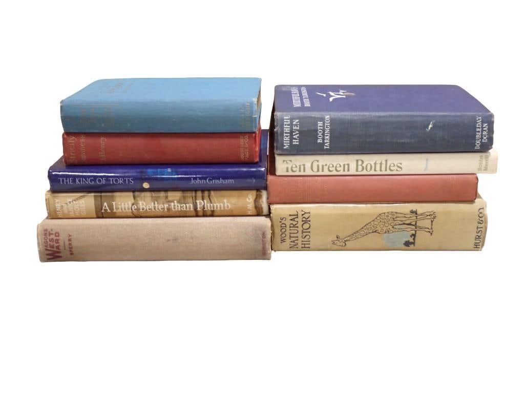 Lot of Vintage Books incl Wood's Natural History, Wagons Westward, A Little Better than Plumb, (1 of 8)