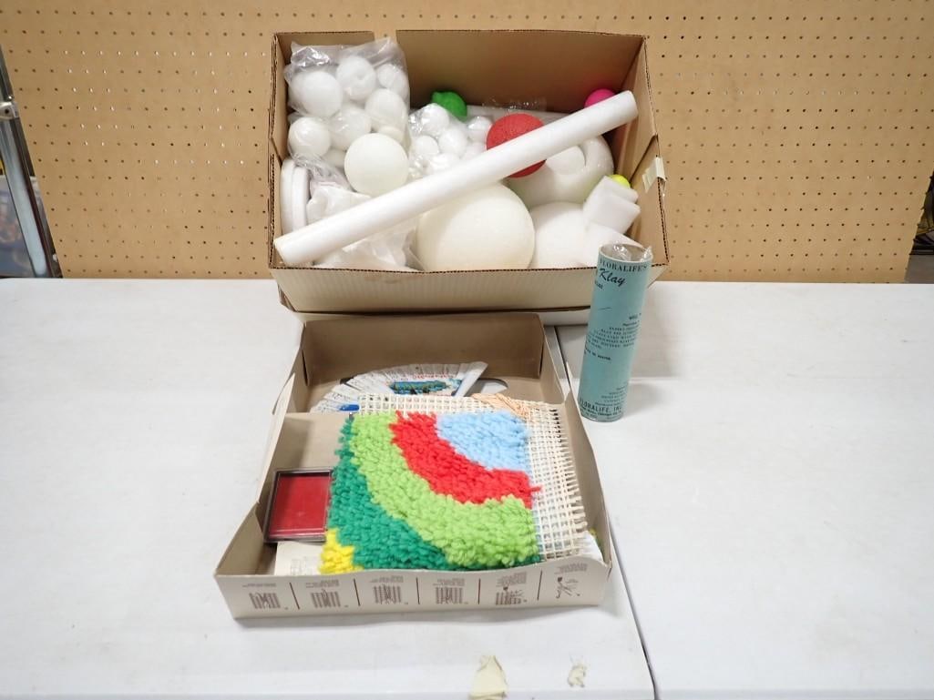 Craft Lot incl Rainbow Latch Hook, Styrofoam Balls and Forms, etc: Craft Lot incl Rainbow Latch Hook, Styrofoam Balls and Forms, etc All pictures are considered part of the description and should be examined carefully by bidders. Live Auctioneers is now offering Li
