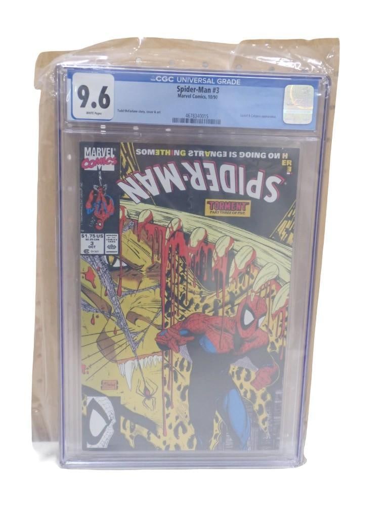 Spider-Man #3 Marvel Comics 10/90 CGC Graded 9.6 White Pages Comic Book (1 of 3)