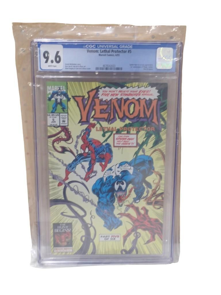 Venom: Lethal Protector #5 CGC Graded 9.6 White Pages Comic Book Marvel Comics 6/93 (1 of 3)