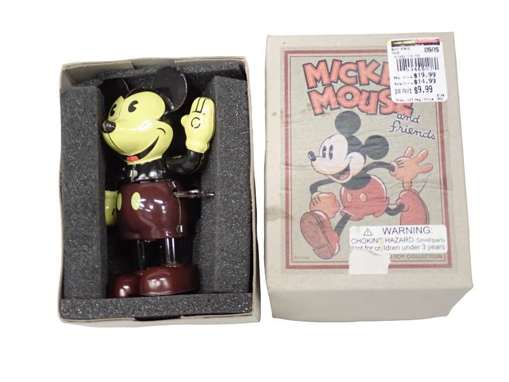 Schylling Disney Mickey Mouse Wind Up Tin Toy in Original Box (1 of 8)