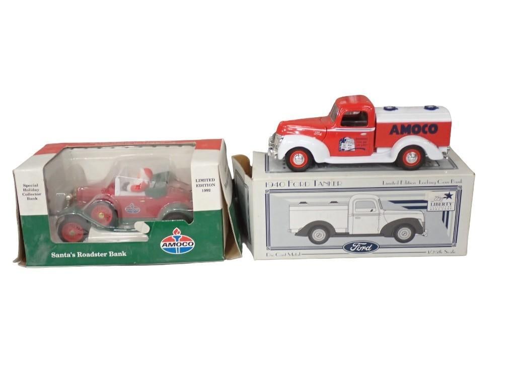 2 Model Vehicle Coin Banks incl Liberty Classics Amoco 1940 Ford Tanker Truck Coin Bank Model and (1 of 8)